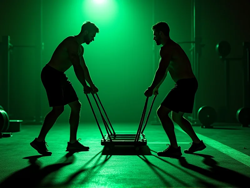 Coach spotting a lift during a group class, illustrative placeholder